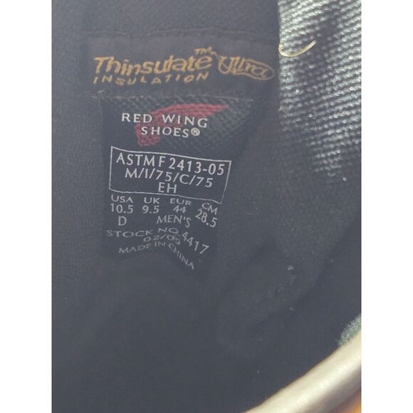 RED WING 4420 Loggermax Brown Steel Toe Waterproof Boots Size 10.5 D - Picture 7 of 7